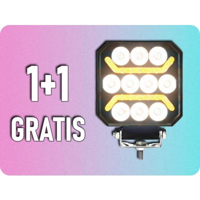 KAMAR LED pracovní světlo 15W, 1500lm + LED pás oranžový, 12/24V, IP67, 1+1 zdarma! [L0185] – Zboží Mobilmania