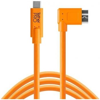 Tether Tools CUC33R15-ORG Tools Micro-B 3.0 (zahnutý konektor) na USB-C, 4,6m, oranžový