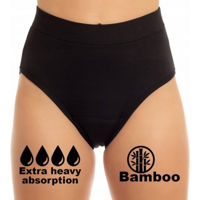 Ecomodi menstruační kalhotky z bambusu extra vysoké pohodlné tělová barva sací třída Extra silná – Zboží Dáma