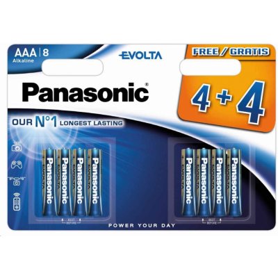 PANASONIC EVOLTA Platinum AAA 8ks 80266401 – Zboží Mobilmania