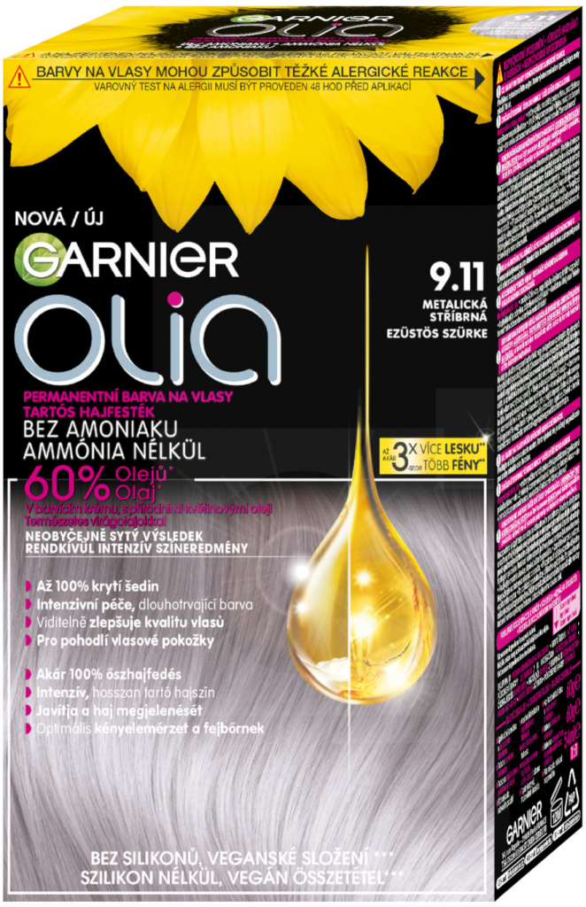 Garnier Olia 9.11 Metalická stříbrná 50 ml