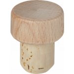 Zátka T dřevěná přírodní průměr 18,5mm (top 30 mm) – Zboží Mobilmania
