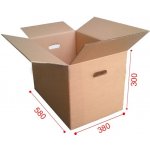 Obaly KREDO Lepenková Krabice na stěhování 5VVL - vyseknuté uši 580 x 380 x 300 mm – Zboží Živě