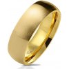 Prsteny Šperky Eshop prsten z chirurgické oceli zlaté barvy matný zaoblený povrch AB37.13