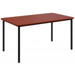 JSBR 150N Jídelní stůl 1500 x 900 mm, deska cihlově červená / podnož černá
