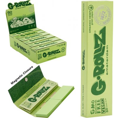 Grollz Green hemp papírky s filtry 50 ks – Sleviste.cz