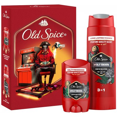 Old Spice sada Wolfthorn tuhý deodorant 50 ml + sprchový gel 250 ml – Zboží Dáma