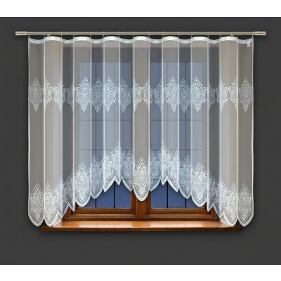 Dekorační žakárová záclona s řasící páskou ANDREA 160 bílá 300x160 cm MyBestHome – Zboží Mobilmania