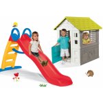 Smoby Set domeček Jolie modrý Funny Double Toboggan 2m – Sleviste.cz