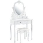 FurniGO - Toaletní stolek Julia - bílý – Zboží Dáma