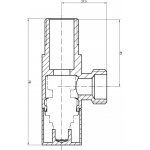 AQUALINE Rohový ventil 1/2'x3/8', bez matky, hranatý, chrom (5318) – Zbozi.Blesk.cz