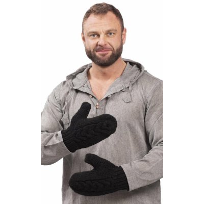 Vlněné palcové rukavice černé I. – Hledejceny.cz