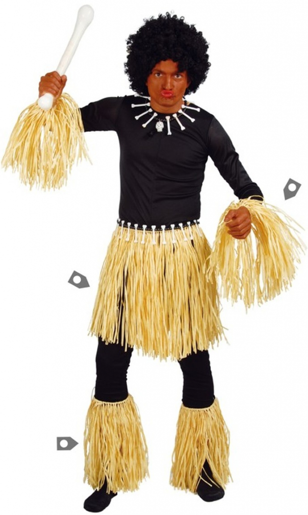 Fiestas Guirca Zulu afro set sukně s návleky na ruce a nohy HAWAII