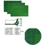 Donwei Řezací podložka na látky, patchwork DONWEI DW-12123, samosvorná, zelená, 45x30cm, vel. XS , tloušťka 3mm – Zboží Dáma