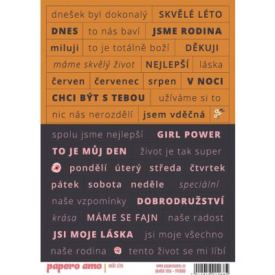PAPERO AMO ♥ Samolepky - NAŠE LÉTO / Skvělé Léto – Zboží Živě