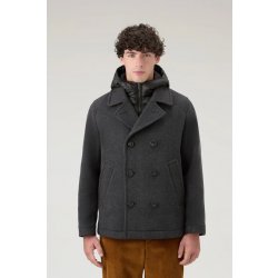 Woolrich Melton Wool 2in1 Peacoat šedá