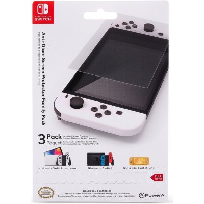 PowerA Anti-Glare Screen Protector Family Pack Nintendo Switch