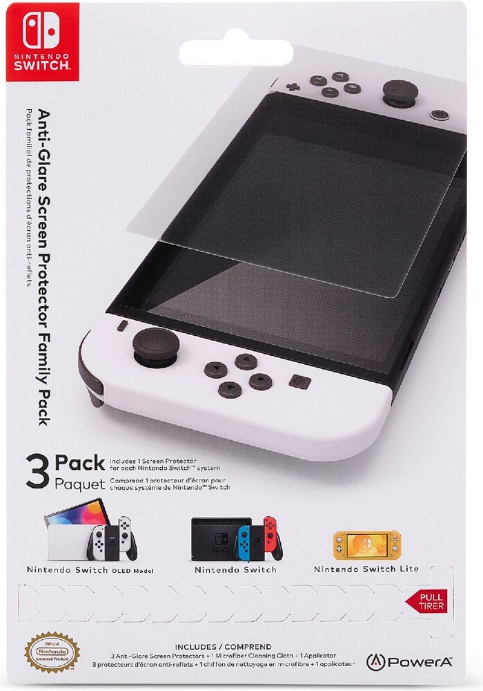 PowerA Anti-Glare Screen Protector Family Pack Nintendo Switch