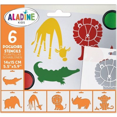 Aladine Šablony 15x12,5 cm 6 ks Zoo – Zboží Mobilmania