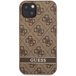 Pouzdro Guess PU 4G Stripe iPhone 13 hnědé