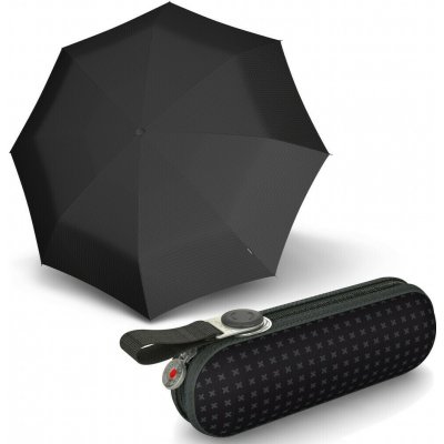 Knirps X1 Mat Cross lehký skládací mini deštník s UV filtrem černý
