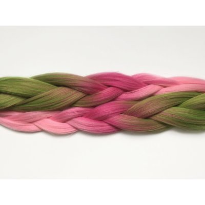 Kanekalon Easy Braid Barva: FR-30 (green-pink shaded, ombré zelená-růžová), Značka: Easy Braid – Sleviste.cz