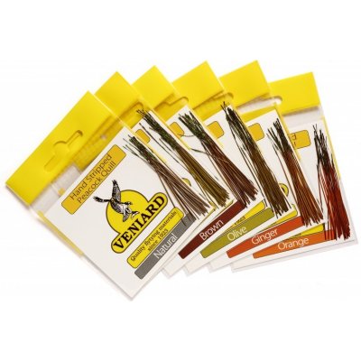 Veniard Obrané Paprsky z Páva Hand Stripped Peacock Quills Olive – Hledejceny.cz