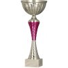Pohár a trofej Plastový pohár Stříbrno-fialová 18,5 cm 8 cm