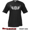 Pánské Tričko Teknoshop Wings Spiral tekno tričko s potiskem pánské černé