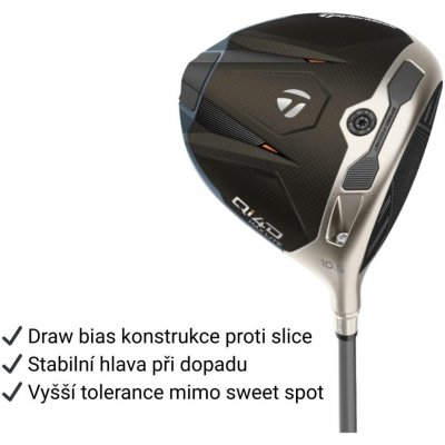TaylorMade Qi4D pánský driver pravé 10.5° Stiff – Zboží Mobilmania