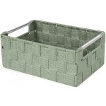 Compactor úložný košík s kovovými madly STAN - S tkané pásky 25 x 17 x 10 cm zelený RAN11898 – Sleviste.cz
