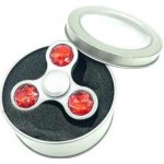 Stříbrný fidget spinner HQ červený diamant II – Zboží Mobilmania