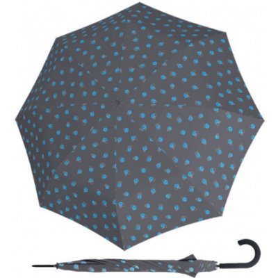 Derby Hit Lang AC Candy Blue dámský holový vystřelovací deštník šedý