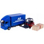 Kids Globe Mikro trading Traffic Kamion MAN na volný chod 17 cm s paletovým vozíkem 10 cm – Hledejceny.cz