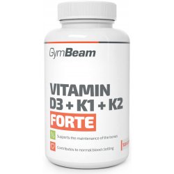 GymBeam Vitamin D3+K1+K2 Forte 120 kapslí