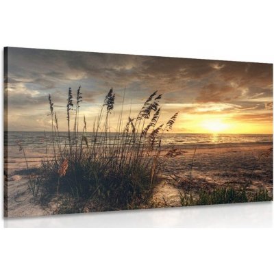 Obraz západ slunce na pláži - 120x80 cm – Zboží Mobilmania