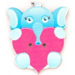 Knoflík 32x26 mm slon – Zboží Dáma