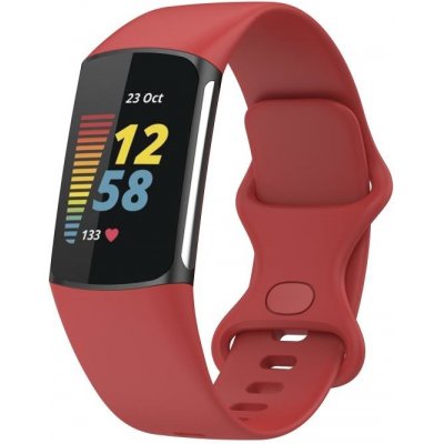 VSECHNONAMOBIL 112695 SILICONE Vyměnitelný řemínek pro Fitbit Charge 6 / Charge 5 červený – Zboží Živě