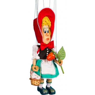 Mašek umělecká výroba loutka Karkulka 35 cm vyřezávaná – Zboží Dáma