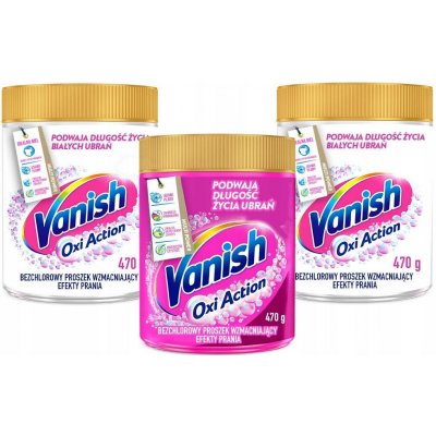 Vanish Oxi Action Odstraňovač skvrn prášek 2 x na bílé prádlo a 1 x na barevné prádlo 1,4 kg – Zboží Dáma