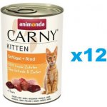 Carny Kitten hovězí a drůběží 12 x 400 g – Hledejceny.cz