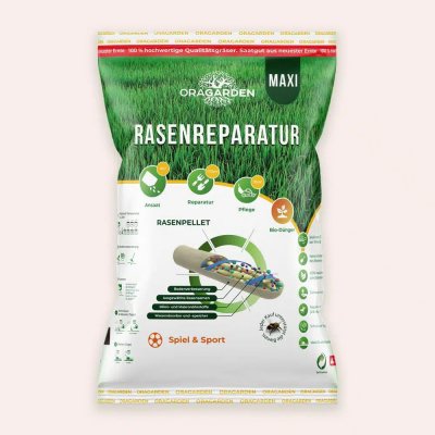 OraGarden trávníkové pelety "Sport and play lawn" MAXI obalované trávníkové osivo se zásobou vody z přírodních vláken 1,4 KG – Zboží Mobilmania