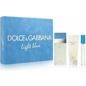 Dolce & Gabbana Light Blue Woman EDT 100 ml + tělové mléko 100 ml + EDT 7,4 ml dárková sada