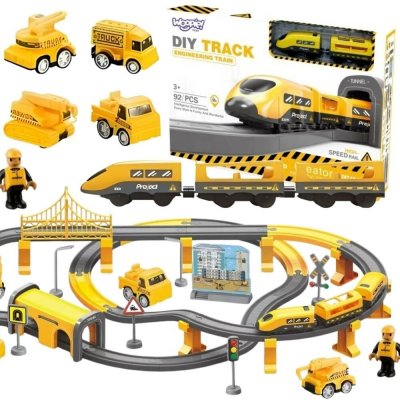 Woopie elektrická vláčkodráha stavební tým 92 dílů – Zboží Dáma