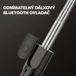 Platinium teleskopická selfie tyč se stativem a bluetooth ovládáním černá R1S – Zboží Živě