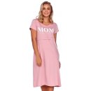 DN Nightwear mateřská noční košile Happy mommy tmavě modrá se zipem