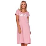 DN Nightwear mateřská noční košile Happy mommy tmavě modrá se zipem – Zboží Dáma