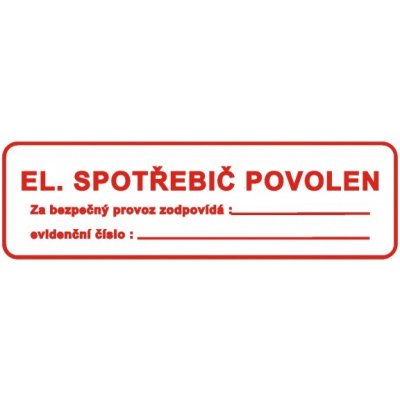 El. spotřebič povolen | Plast, 30x10 cm