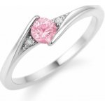 MINET JMAN0046PR stříbrný prsten s růžovým zirkonem – Zbozi.Blesk.cz