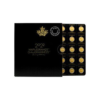 Royal Canadian Mint zlatá mince Maple Leaf Maplegram 25 x 1 g